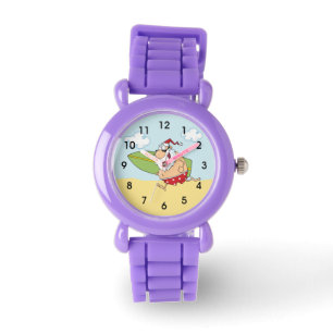 Montre Père Noël surfant