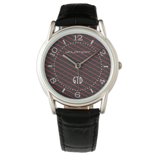 Montre Perle métallique en acier industriel personnalisé (devant)