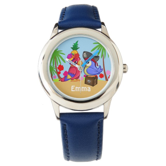 Montre Perroquets Trésor Amour mignon Enfants Personnalis (devant)