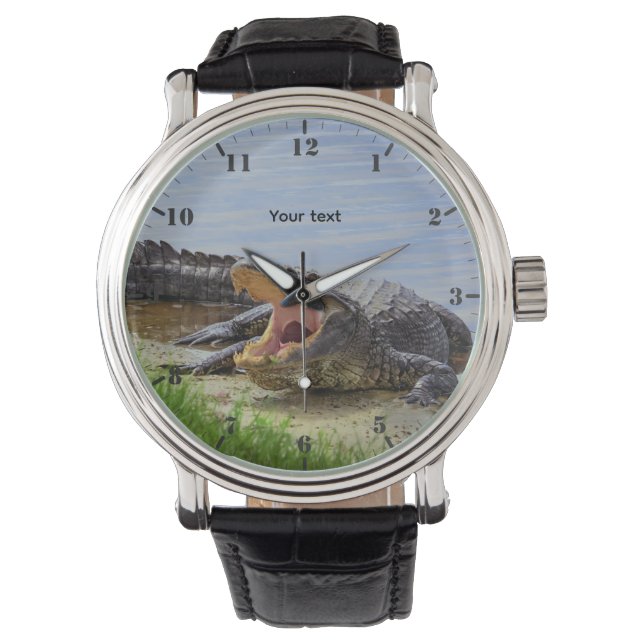 Montre Personalize Florida alligator with open mouth  (devant)