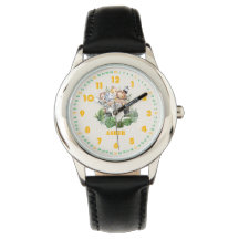 Personalized Jungle Safari Learn to Tell Time Kids