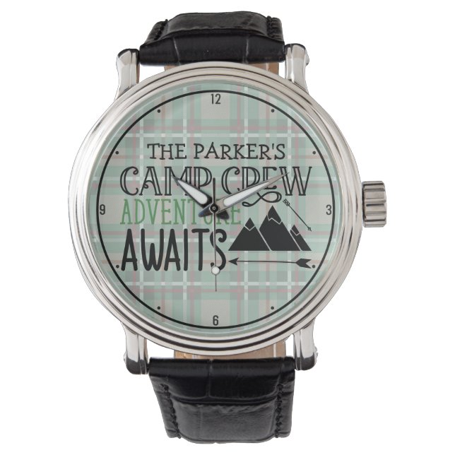Montre PERSONALIZED NAME Cabin Camping Adventure (devant)