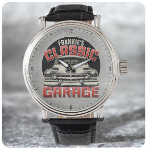 Montre PERSONALIZED NAME Classic Car Garage Custom Shop
