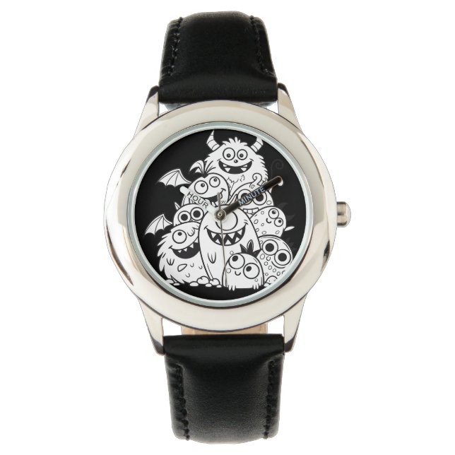 Montre Personnages mignons du monstre des caricatures (devant)