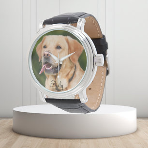 Montre Personnalisé Animal Photo Chien Chat Nom personnal
