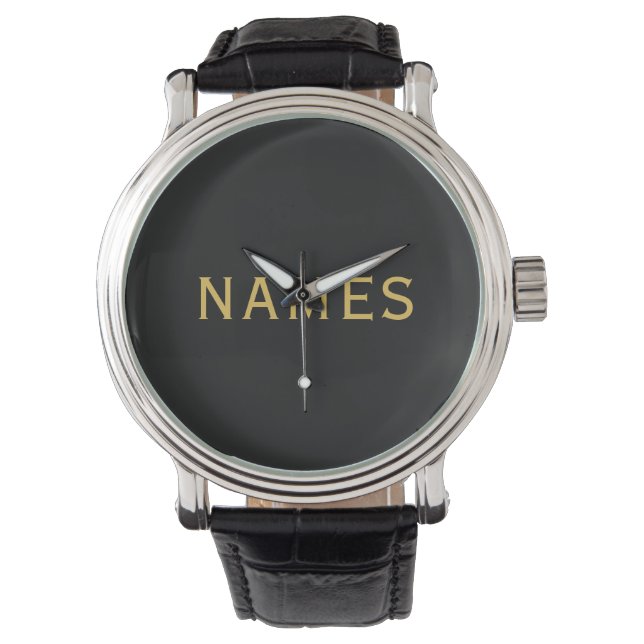 Montre Personnalisé avec le nom de famille ou le surnom (devant)