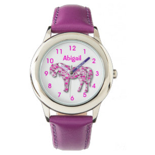 Montre Personnalisé Cute Rose Coeur Cheval Pony