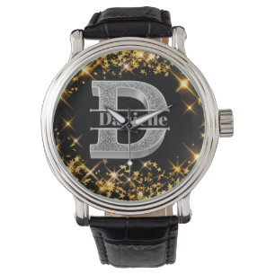 Montre Personnalisé D Premier Monogramme Argent Votre Nom