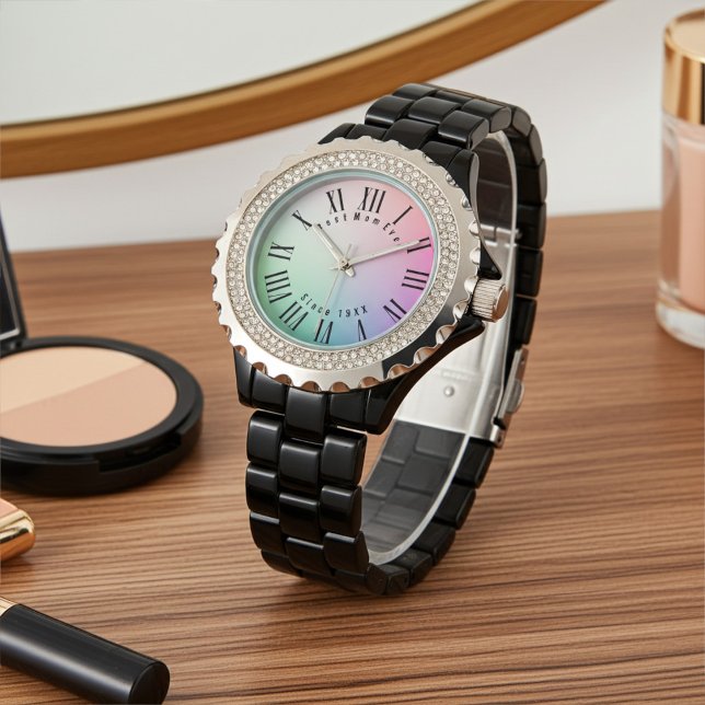 Montre Personnalisé Elégant Roman Numeral Heure Ticks, Ar (Créateur téléchargé)