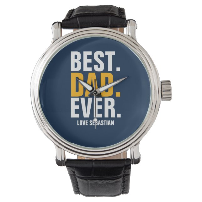 Montre Personnalisé Meilleur Père Jamais (devant)