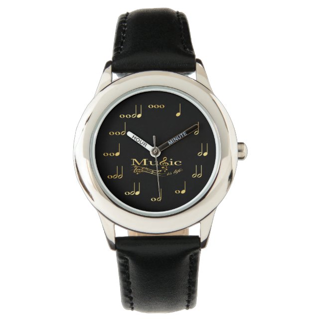 Montre Personnalisé Monogramme Musique Note - La musique  (devant)