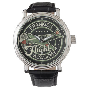 Montre Personnalisé NOM 2ÈME GUERRE MONDIALE Avion de gue