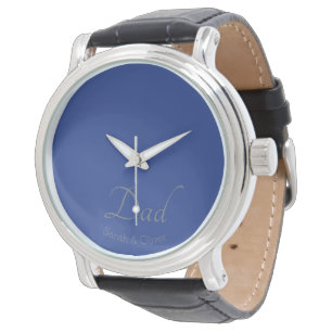 Montre Personnalisé "Papa" avec un texte en argent - Cade
