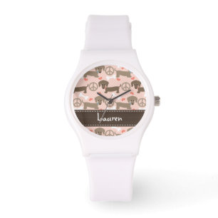 Montre Personnalisé Peace Love Doxie