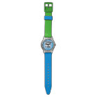 Montre personnalisée avec chiffres blancs et ombre