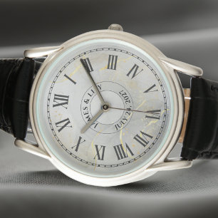 Montre personnalisée avec chiffres romains pour co