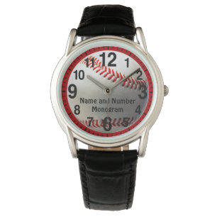 Montre personnalisée de base-ball pour les hommes