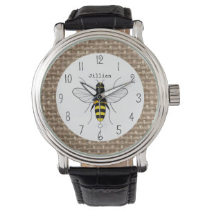 Montre personnalisée par abeille de miel inspiré
