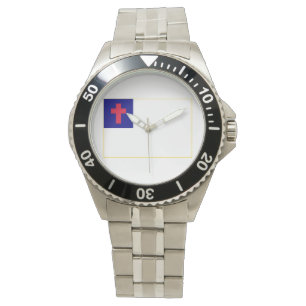 Montre Personnaliser du Drapeau Chrétien avec nom ou init
