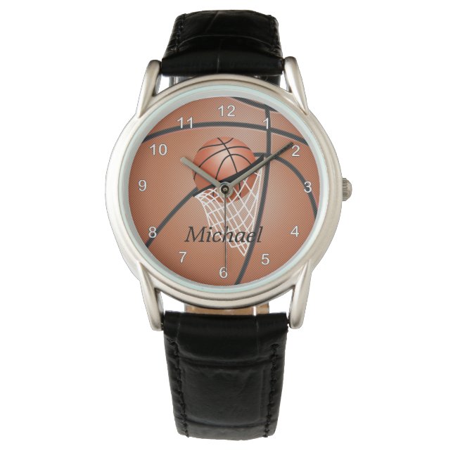 Montre Personnaliser le basket-ball sportif (devant)
