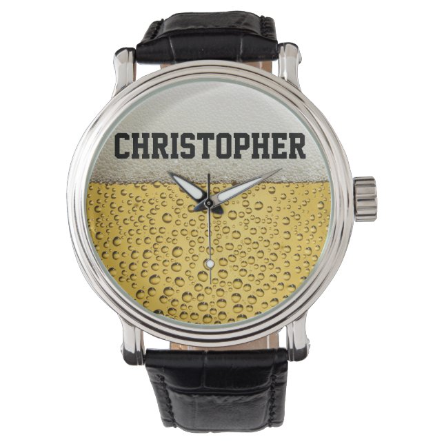 Montre Personnaliser le verre de bière (devant)