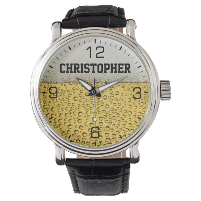 Montre Personnaliser le verre de bière (devant)