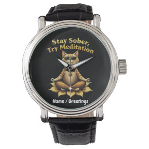 Montre Personnaliser Rester Sober Essayer Méditation Chem