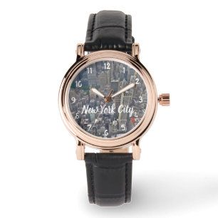 Montre Personnaliser Texte New York Ville de Vue d'en hau