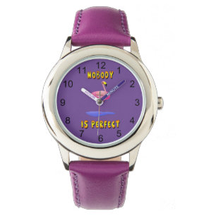 Montre Personne n'est parfait - flamant avec anneau de na