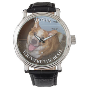 Montre Pet Dog Photo et Nom Memorial Vous avez été le mei