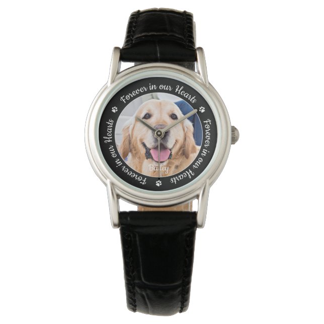 Montre Pet Memorial Forever dans nos coeurs Photo personn (devant)