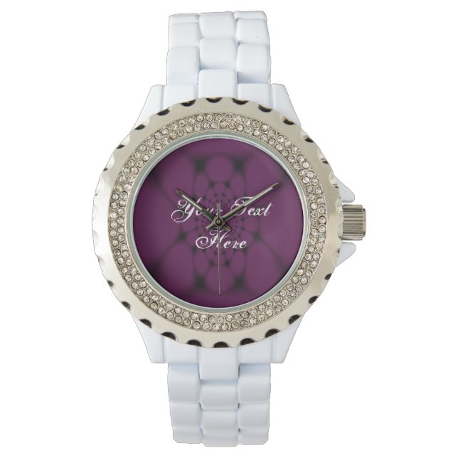 Montre Pétale de papillon noir pourpre (devant)