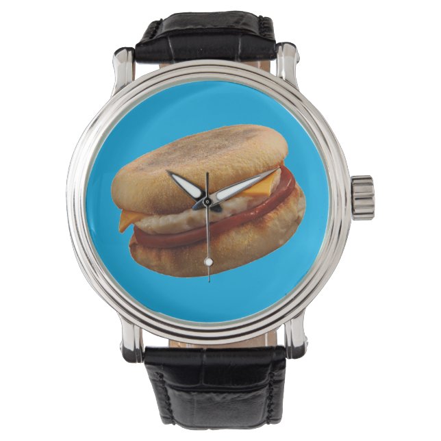 Montre PETIT DÉJEUNER SANDWICH (jambon, oeuf et muffin au (devant)