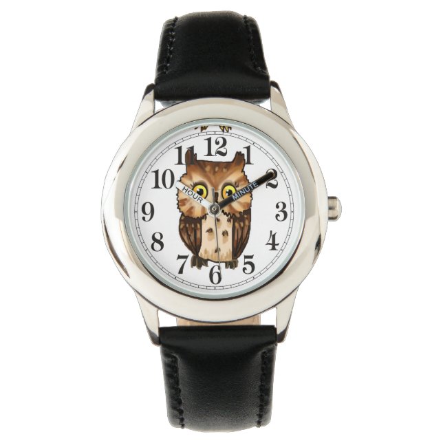 Montre Petit hibou brun (devant)