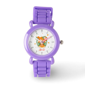 Montre Petite fille avec des fleurs