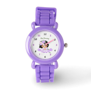 Montre Petite fille avec fleurs