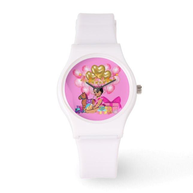 Montre Petite fille en rose (Recto)