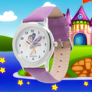 Montre petite fille mignonne imaginaire fairy ajouter nom