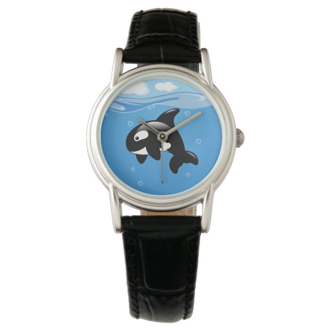 Montre Petite Orca baleine dans l'océan (devant)