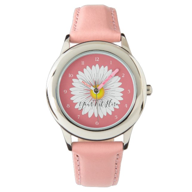 Montre Petits Enfants Assez Daisy En Acier Inoxydable Ros (devant)