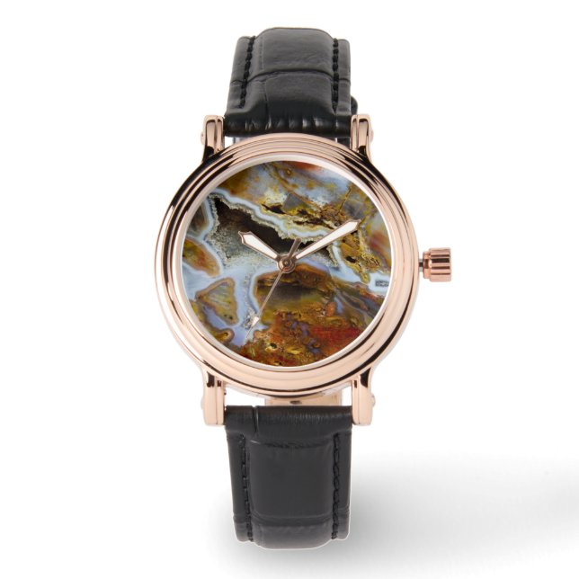 Montre Petrified Wood with Crystals (Recto)