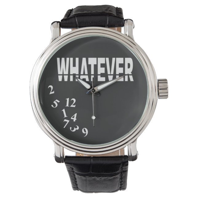 Montre Peu importe | noir blanc (devant)