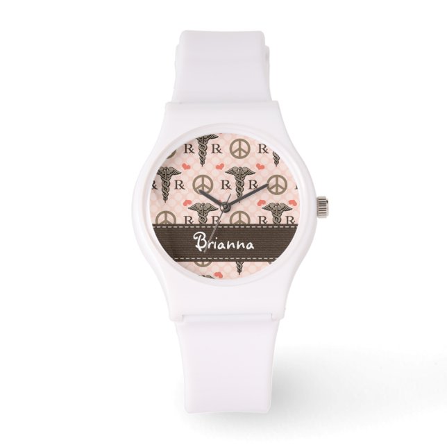 Montre Pharmacie d'amour pour la paix personnalisée (Recto)