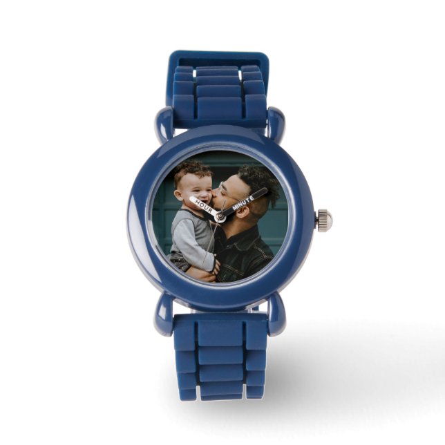 Montre Photo de famille personnalisée moderne rendre uniq (Recto)