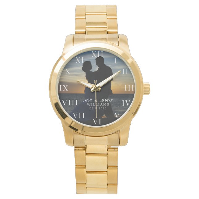 Montre Photo Élégante moderne Mariage de mer (devant)