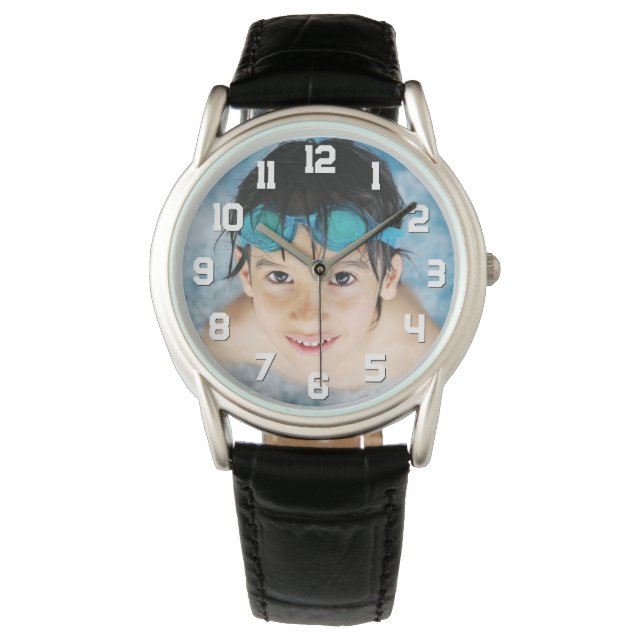 Montre Photo Enfant Athlète Sport Style Numéros (devant)