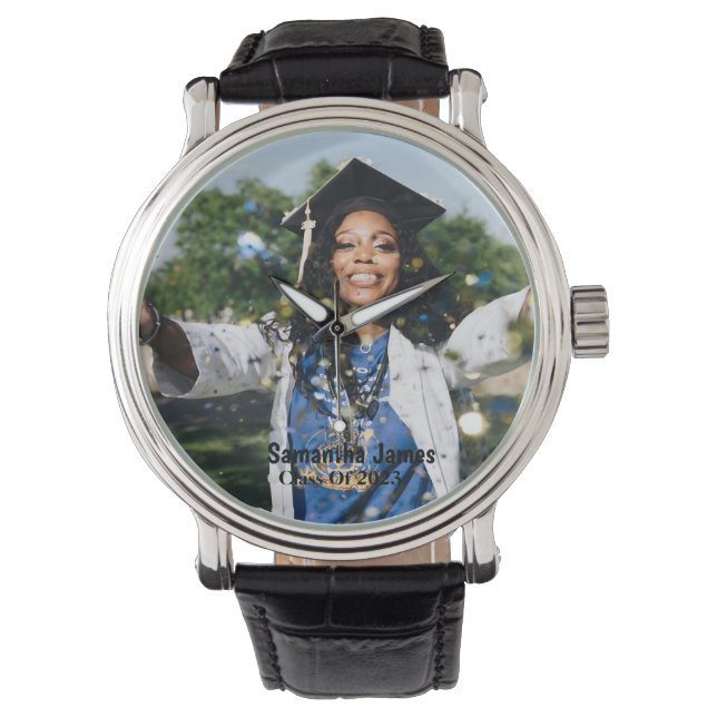 Montre Photo et nom de la graduation personnalisée (devant)