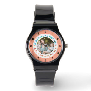 Montre ⌚ Photo et Texte personnalisés   Personnalisé