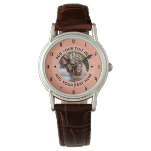 Montre ⌚ Photo et Texte personnalisés Personnalisé