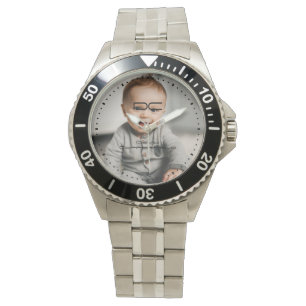 Montre Photo légère personnalisée Acier inoxydable